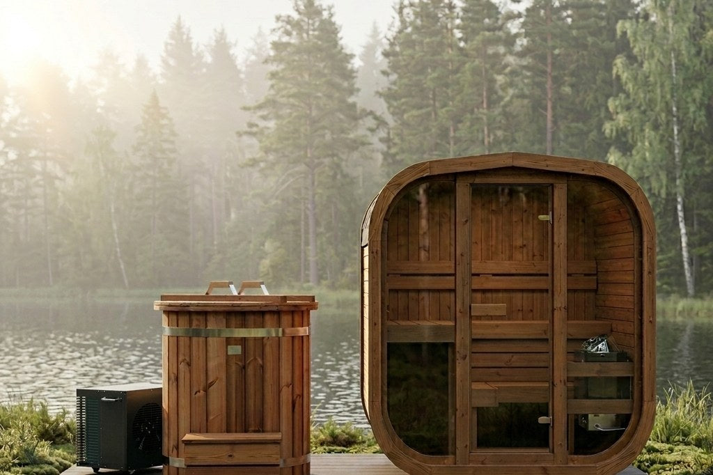 Sauna og isbad opstilling fra iceKore